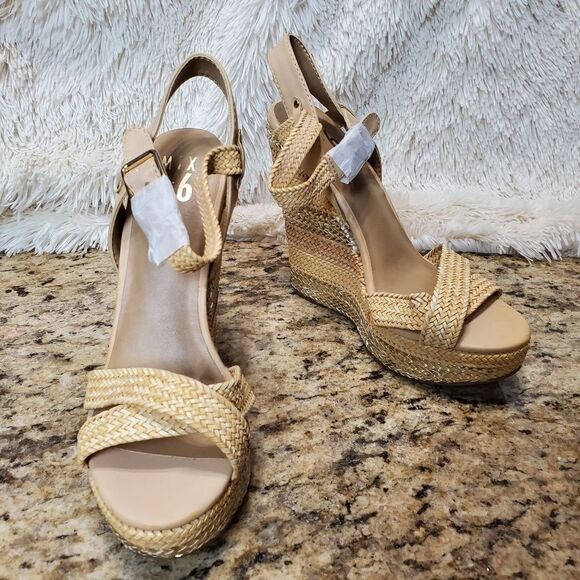 Mix No. 6 Grazie Platform Wedge Espadrille Stripe Sandal Size US 8 - Picture 1 of 8